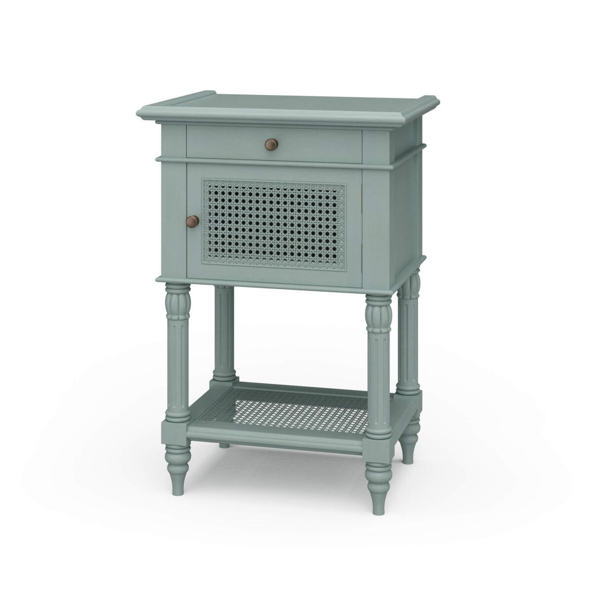 ce6edf40d73cccaa82b958303aa5f401 Montego Square End Table W/ Drawer & Rattan Door - Image 1