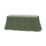 Newport Rattan Rectangular Ottoman W/ Cushion