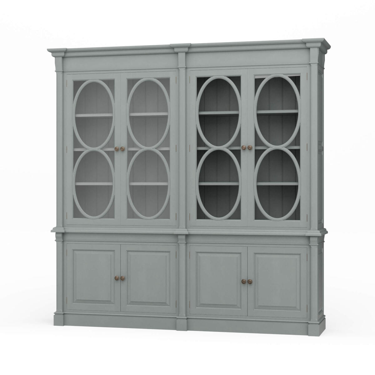 d028b60d9ce433a77967e3d82f110307 Fiona 2 Piece Display Cabinet W/ Glass Shelves - Image 1