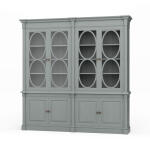 Fiona 2 Piece Display Cabinet W/ Glass Shelves