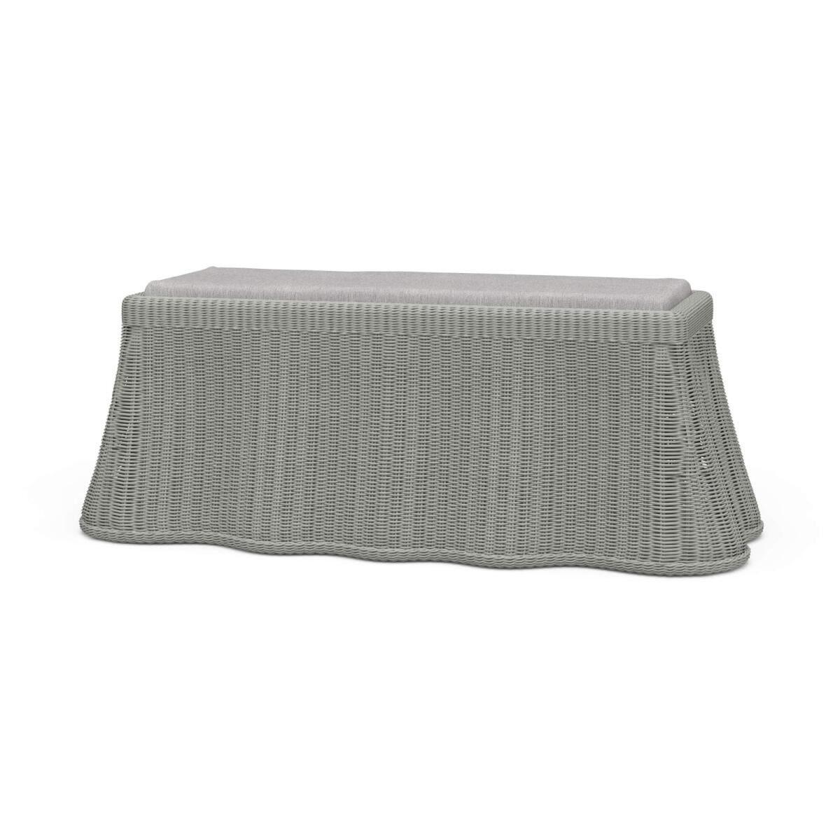 d18bf40b79dddd57bed27edfbc2d1e17 Newport Rattan Rectangular Ottoman W/ Cushion - Image 1