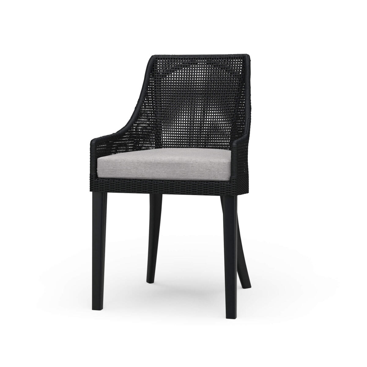 Savanah Rattan Dining Chair W/ Seat Cushion Chairs & Benches Black 2 Savanah Rattan Dining Chair W/ Seat Cushion Chairs & Benches Black 2