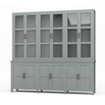 Madrone 12 Door Display Cabinet W/ Glass Shelves