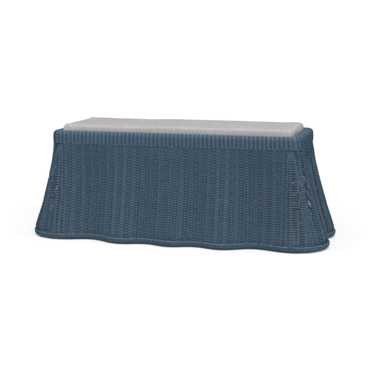 d49a617985cd180a7010ac900fe09ba9 Newport Rattan Rectangular Ottoman W/ Cushion - Image 1