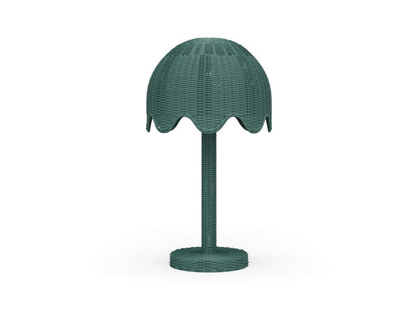 Scalloped Rattan Table Lamp Lighting Bramble