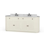 Kraton Oval Double Vanity W/ Sink & Marble Top