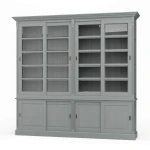 Hudson 99'' Bookcase W/ Sliding Doors
