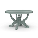 Mandolin Dining Table W/ Solid Hardwood Top