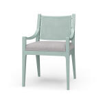 Milano Dining Chair W/ Upholstered Seat & Rattan Back