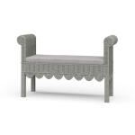 Newport Scalloped Rattan Bench Chairs & Benches Bramble 24