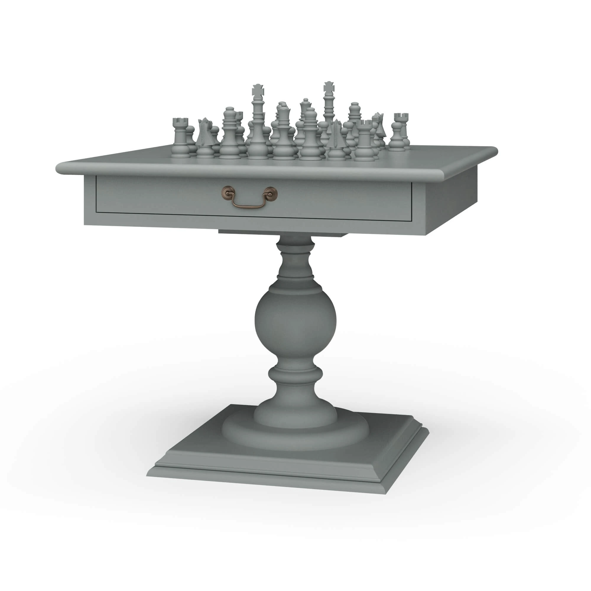 ec3e25c873959780384ea256f24483d5 Gloucester Chess Table W/ Drawer - Image 1