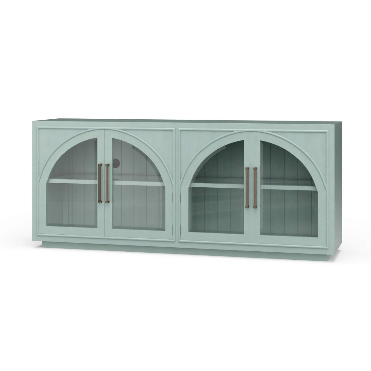 ed935dc3e3c0b391e89c21007f2d63f7 Vannes 4 Door Sideboard W/ Glass Shelves - Image 1