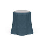 Newport Rattan Round Small Ottoman W/ Cushion