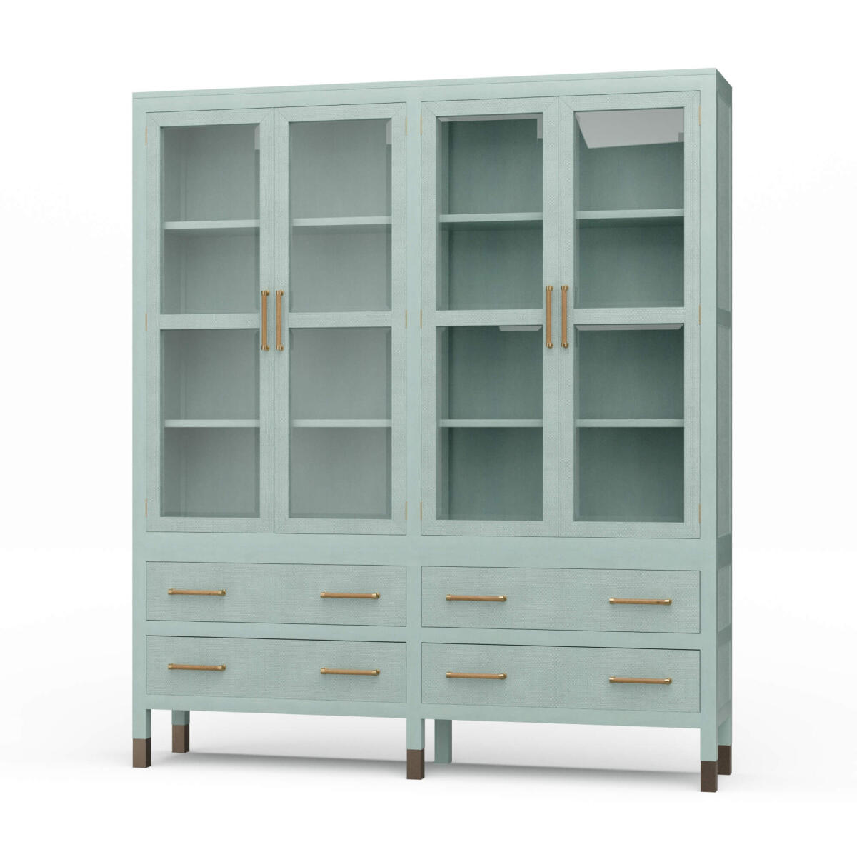 f24c9c8fc46c0b73092972d040c24850 Kagu 4 Door Tall Cabinet W/ Premium Rattan - Image 1