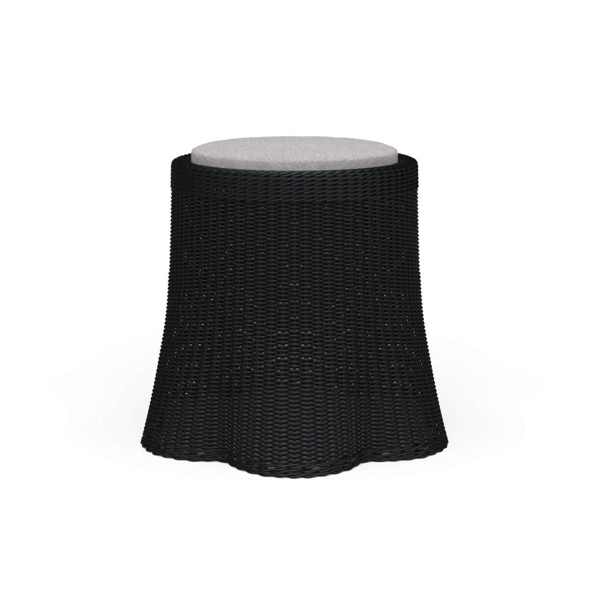 f3f5dc78981562369b1d86170f72d807 Newport Rattan Round Small Ottoman W/ Cushion - Image 1