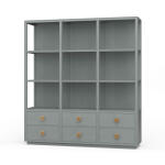 Cohan Open Cabinet W/ 6 Drawers
