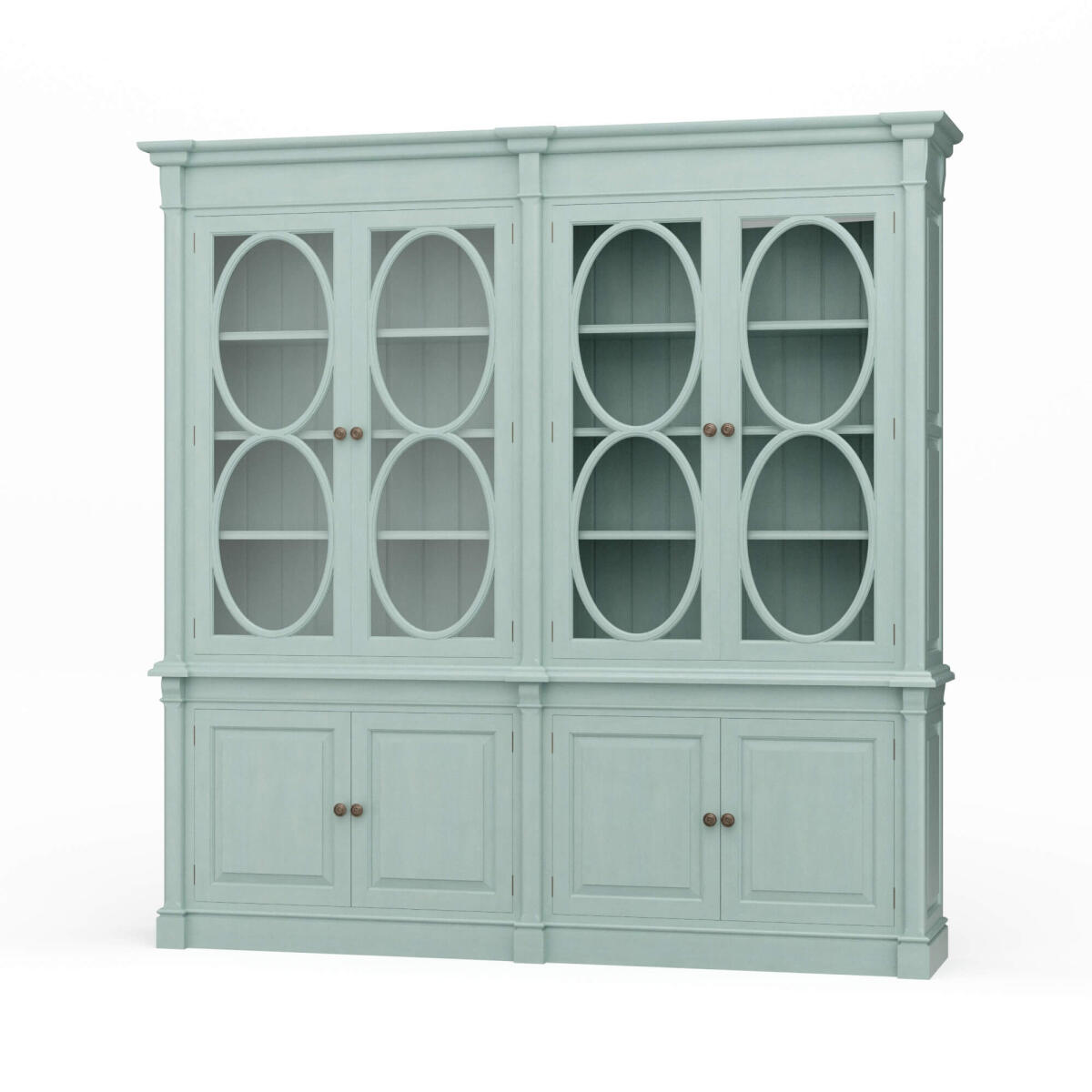 f69d70abea2927b63700543ad23251c1 Fiona 2 Piece Display Cabinet W/ Glass Shelves - Image 1