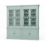 Fiona 2 Piece Display Cabinet W/ Glass Shelves
