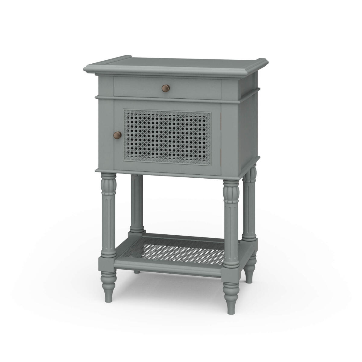 fb114f2bc10e44639e5e6962cc0bcf44 Montego Square End Table W/ Drawer & Rattan Door - Image 1