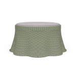 Newport Rattan Ottoman W/ Cushion