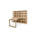 HomeWork Office Desk and 3 Wide Bookshelf Set - Image 4