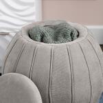 Taupe Chenille Storage Ottoman - Image 7