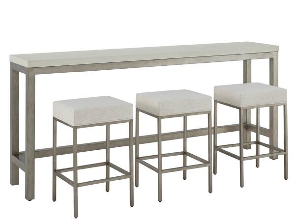 Oasis- Coastal Living Home Collection Oasis Console with Stools - Image 5