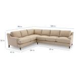 Stockten English Arm L-Shape Sectional with Casters - Image 6