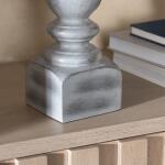 Set of 2 Grey with Light Undertone Resin Table Lamp with Shade - Image 3