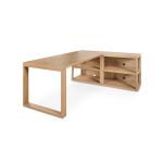 HomeWork Peninsula Desk with Bookcase Desks 8