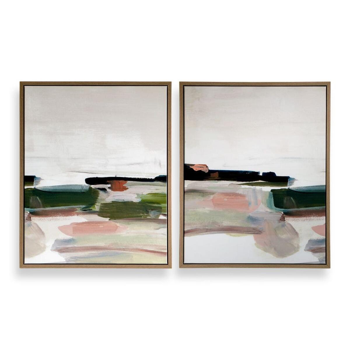 39ed585c7f762249d6d9038b56ccc2a9 Just Peaking Framed Canvases, S/2 - Image 1