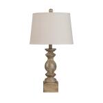 Set of 2 Brown with Light Undertone Resin Table Lamp with Shade