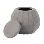 Taupe Chenille Storage Ottoman - Image 3