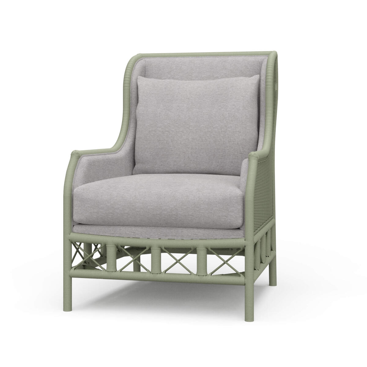 4342eb26c2ed97b89a2b26416247e850 Hampton Rattan Wing Chair - Image 1