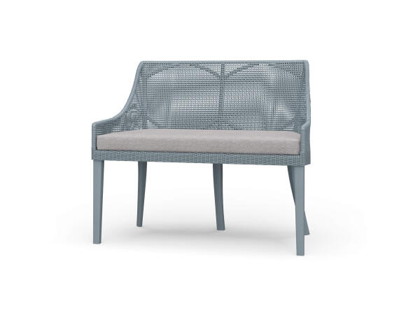 Savanah Rattan Loveseat W/ Cushion Loveseats Blue