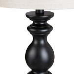 Set of 2 Black Resin Table Lamp with Shade - Image 4