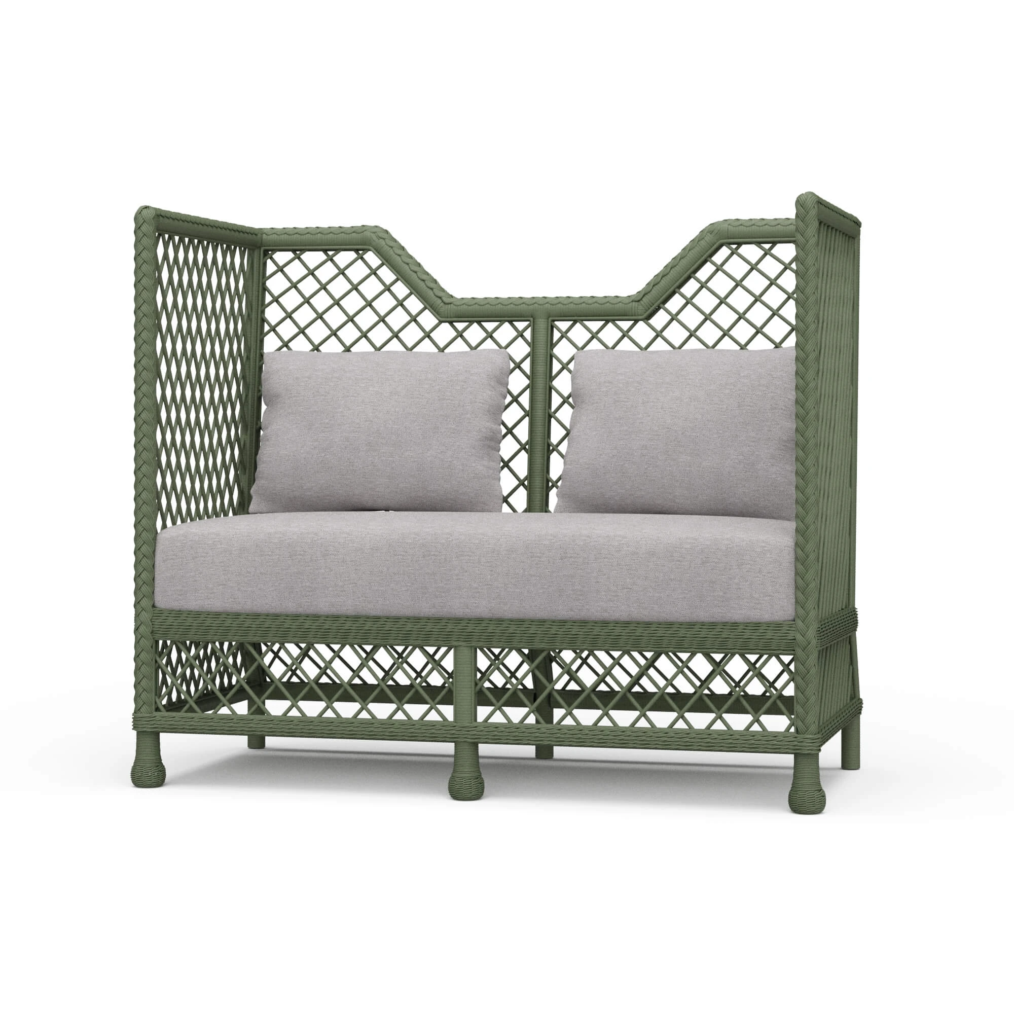 47b8442bd18e59d6963df66011f338c4 Rabana High Back Rattan Loveseat - Image 1