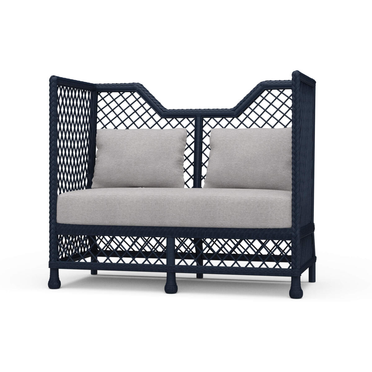 47c96d1c744a277f38b49e9dcda4b8ee Rabana High Back Rattan Loveseat - Image 1