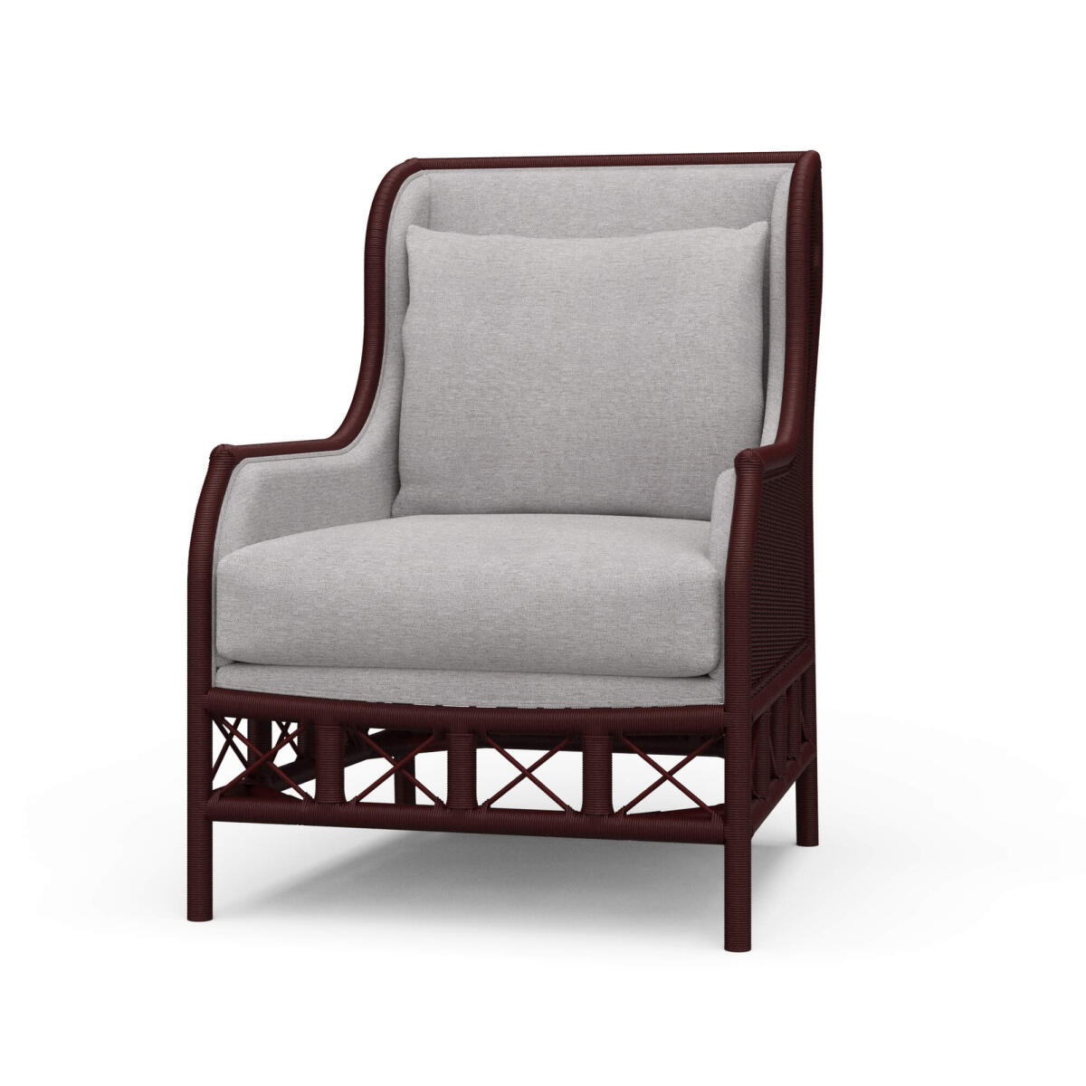4f93ecad2c204e3867622bab3885f79e Hampton Rattan Wing Chair - Image 1