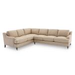 Stockten English Arm L-Shape Sectional with Casters