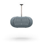 Oasis Ellipse Rattan Pendant Lighting Blue 10