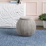Taupe Chenille Storage Ottoman - Image 6