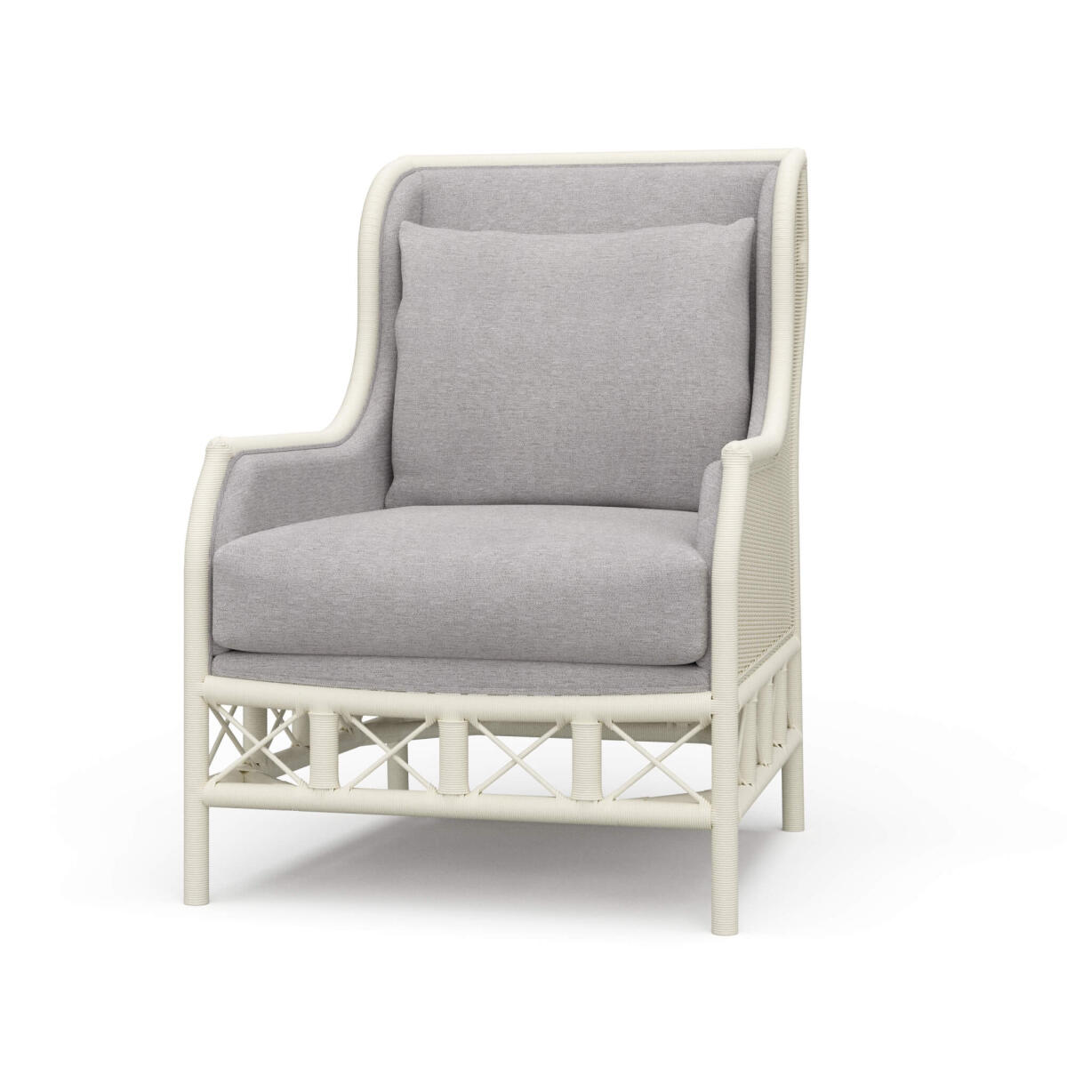 9b1d4e47f5b9834bedd1a10ac4142834 Hampton Rattan Wing Chair - Image 1