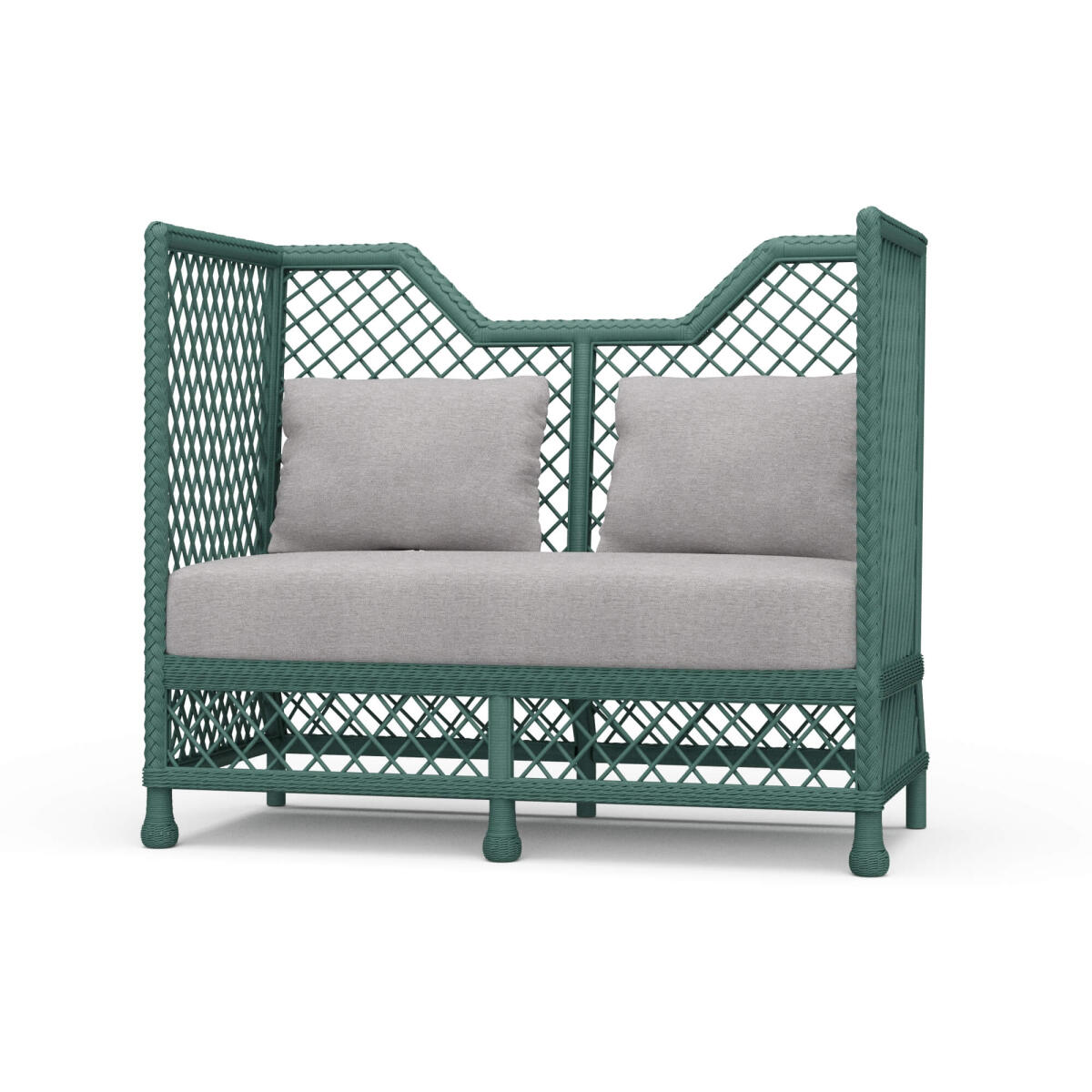aa7404b50d5e85282ffdb8ee980f68b4 Rabana High Back Rattan Loveseat - Image 1