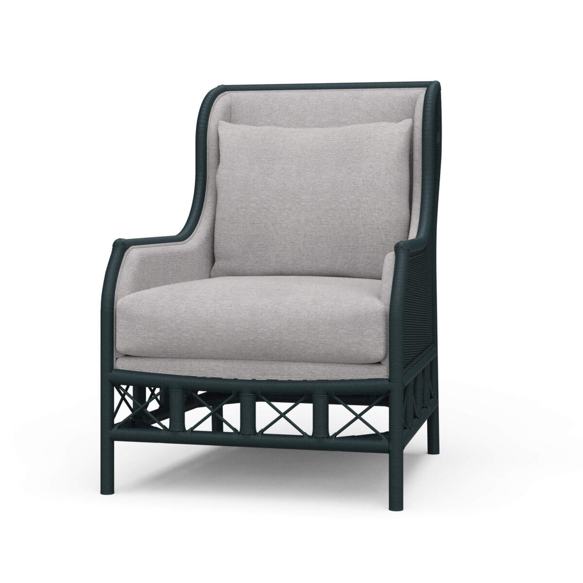 aca0be4a2cbd353ed0edf27761dc800c Hampton Rattan Wing Chair - Image 1