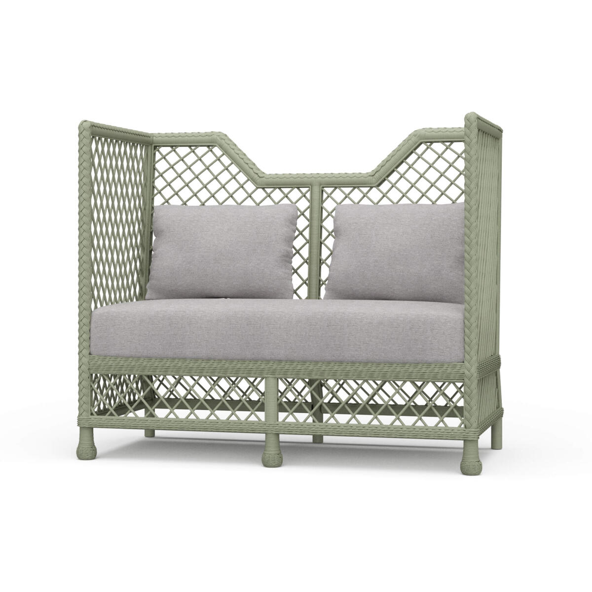 b1eea1b8d8acc0e4f5d3eb8f89c1fd89 Rabana High Back Rattan Loveseat - Image 1