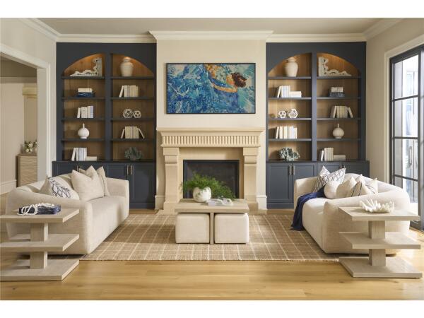 Oasis- Coastal Living Home Collection Dockside Cocktail Table with Ottomans - Image 2
