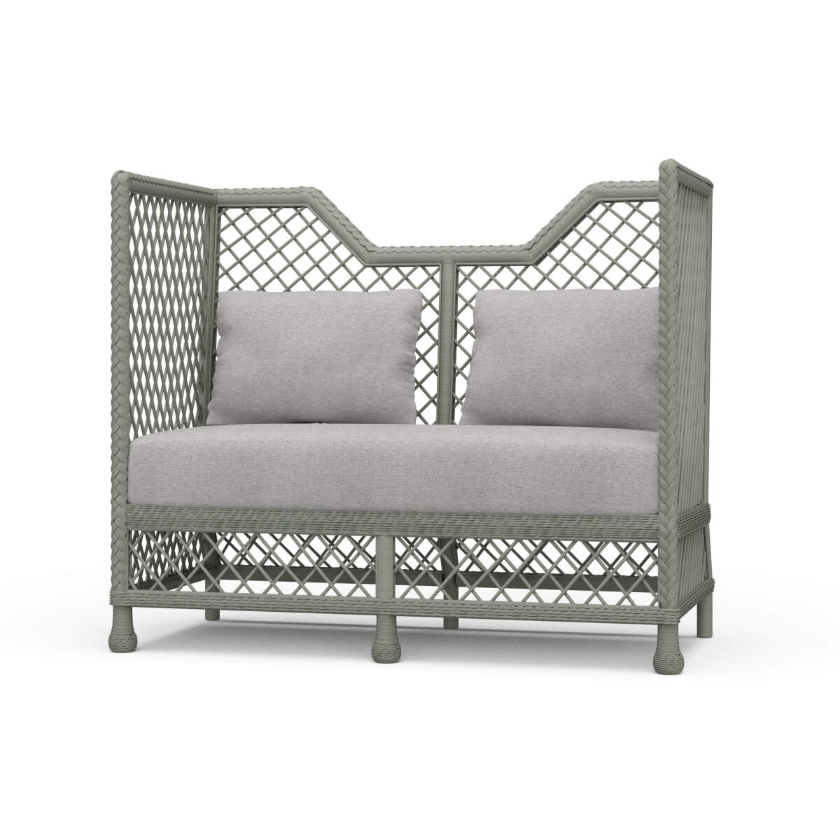 cf9bc78d8b4ea8577a3e6a7309469870 Rabana High Back Rattan Loveseat - Image 1