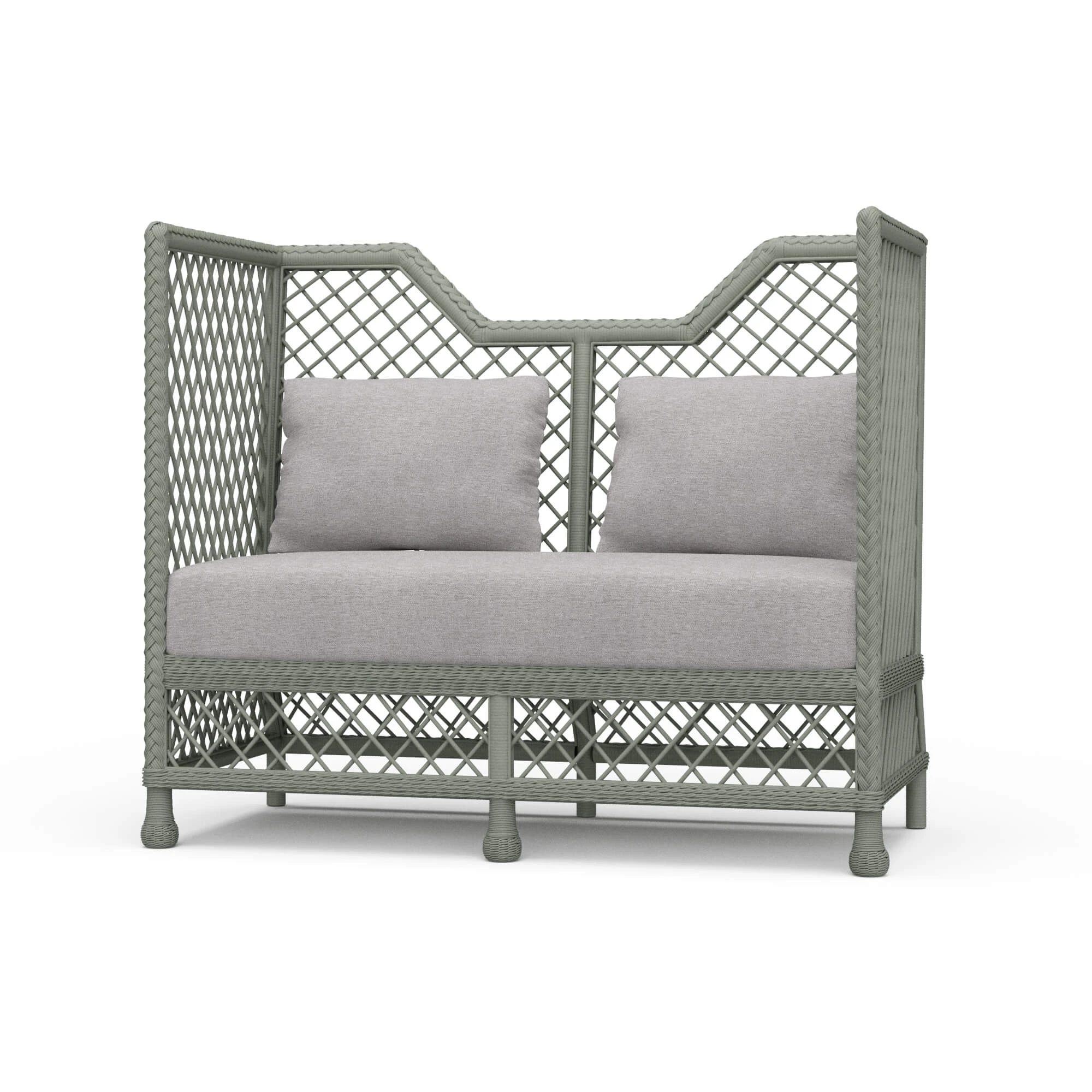 cf9bc78d8b4ea8577a3e6a7309469870 Rabana High Back Rattan Loveseat - Image 1