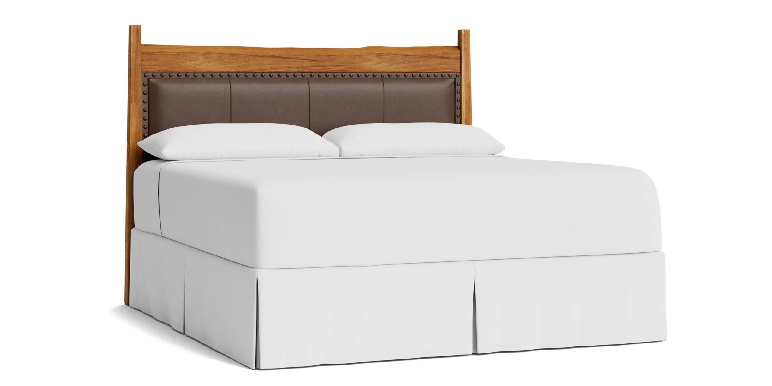 d6d962ba59ef6ae3e0b884db1ed6417b Heritage Live Edge Leather Upholstered Bed - Image 1